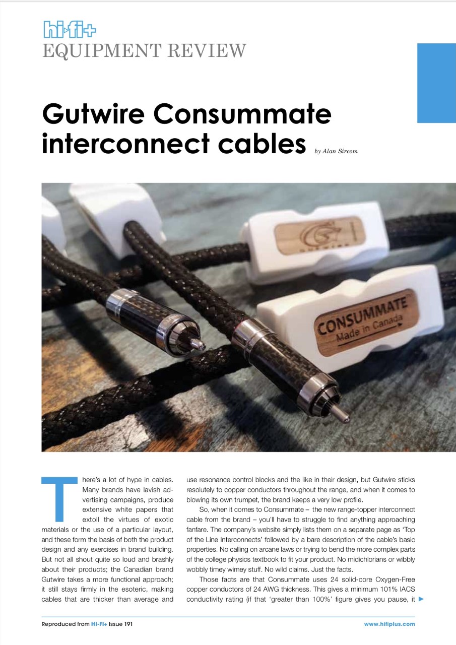 HIFI+191 GutWire Consummate Int Review 